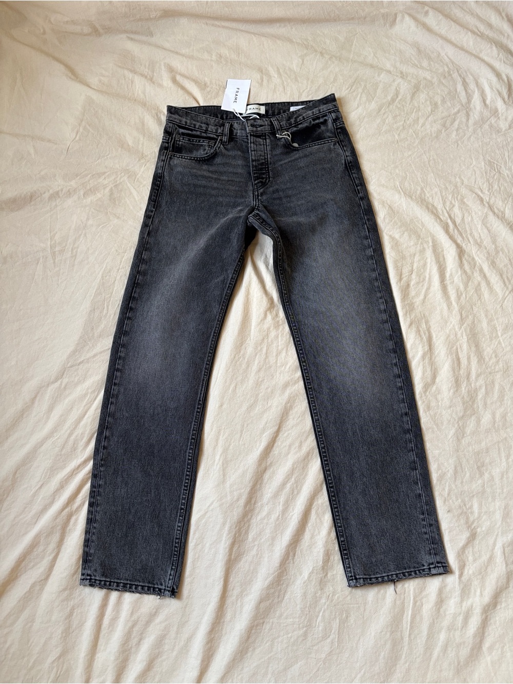 Frame The Straight Jeans in Washed Black Size 30 NWT